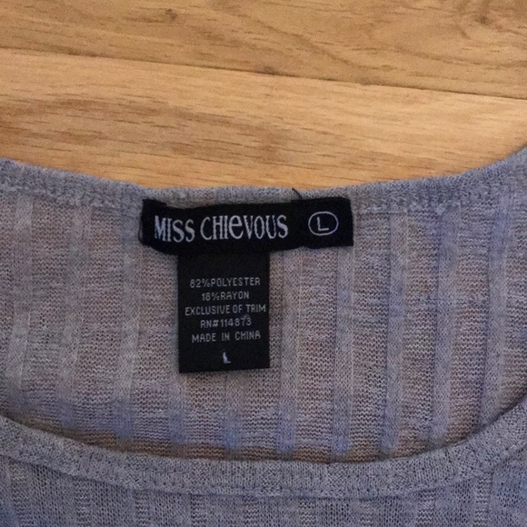 Grey flair high low shirt - Picture 3 of 3